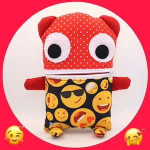 Worry monster, smileys, red