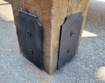 Iron Post Bracket Heavy Duty Steel Column Bracket Post Base 8" X 8" X 8" DIY