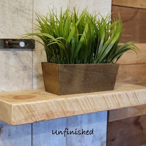 2" x 10" x 24" Heavy Duty SOLID Wood Floating Shelf, Accent Shelves