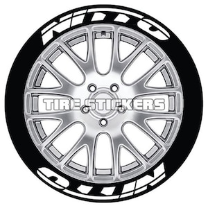 Nitto Tire Lettering For All Wheel Sizes - 8 Decal Kit (Genuine USA Made - Choose Size and Color)