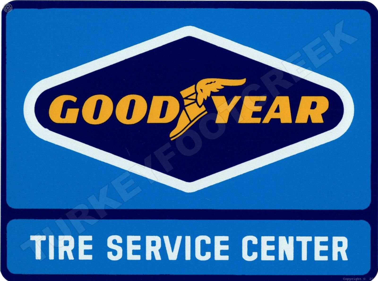 Goodyear Tire Service Center Vintage Look New Metal Sign Free Etsy