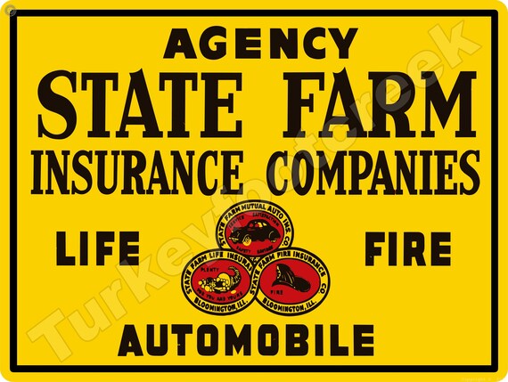 State Farm Insurance Company Vintage Look New Metal Sign: Free | Etsy