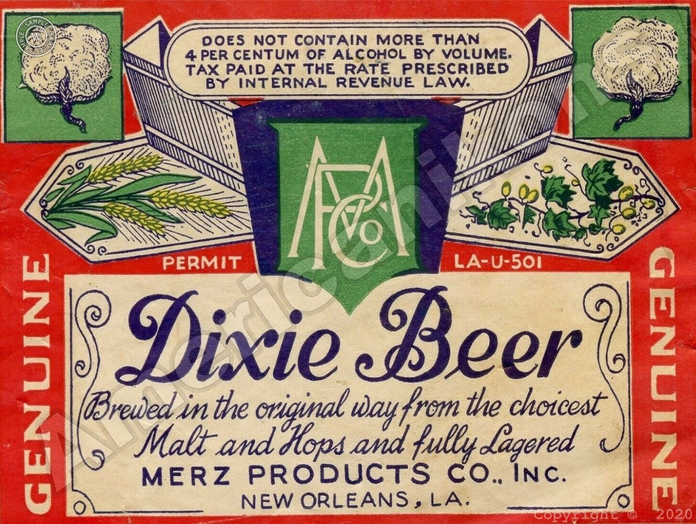 Vintage Look Dixie Beer New Metal Sign Free Shipping/Made in Etsy