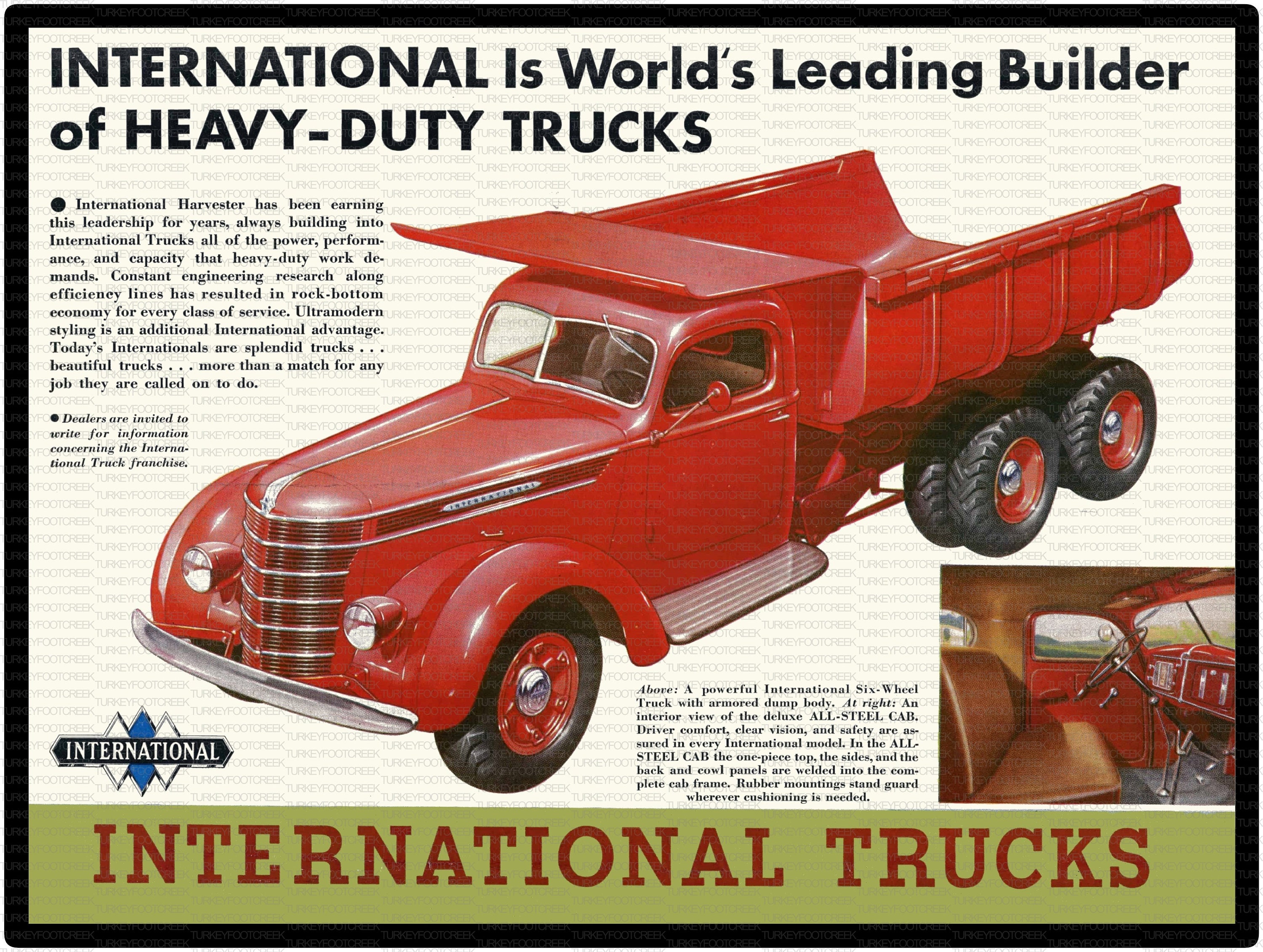 International Dump Trucks New Metal Sign Free Shipping/made Etsy