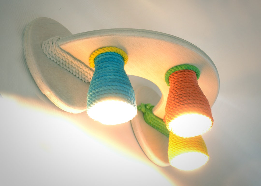 Wooden Wall Light for Children's Room, Sconce Wooden for Baby's Room