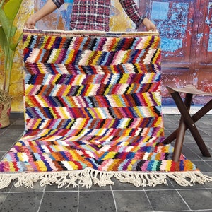 custom Abstract rug /checkered rug/moroccan Wool Area Rug /colorful Beni Ourain rug/Large Soft Rug/Living Room Carpet /bohemian rug