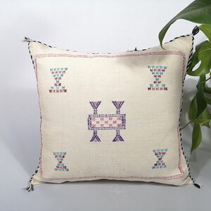 Morcconan Handmade Vintage Washed Sabra Silk Cactus Pillow Cover
