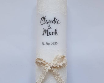 Wedding candle, baptism candle