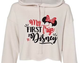 Minnie 'My First Trip' Sudadera con capucha recortada