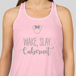 Wake, Slay Cabernet Racerback Tank