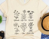 Plants t shirt, herbs t shirt, botanical plant t shirt, botanical t shirt, ,wildflower t shirt, vintage plant shirt, vintage botanical shirt