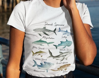 Sharks T shirt, shark lover t shirt, ocean t shirt, save seas t shirt, save the ocean t shirt, shark lover gift, shark week t shirt, nature