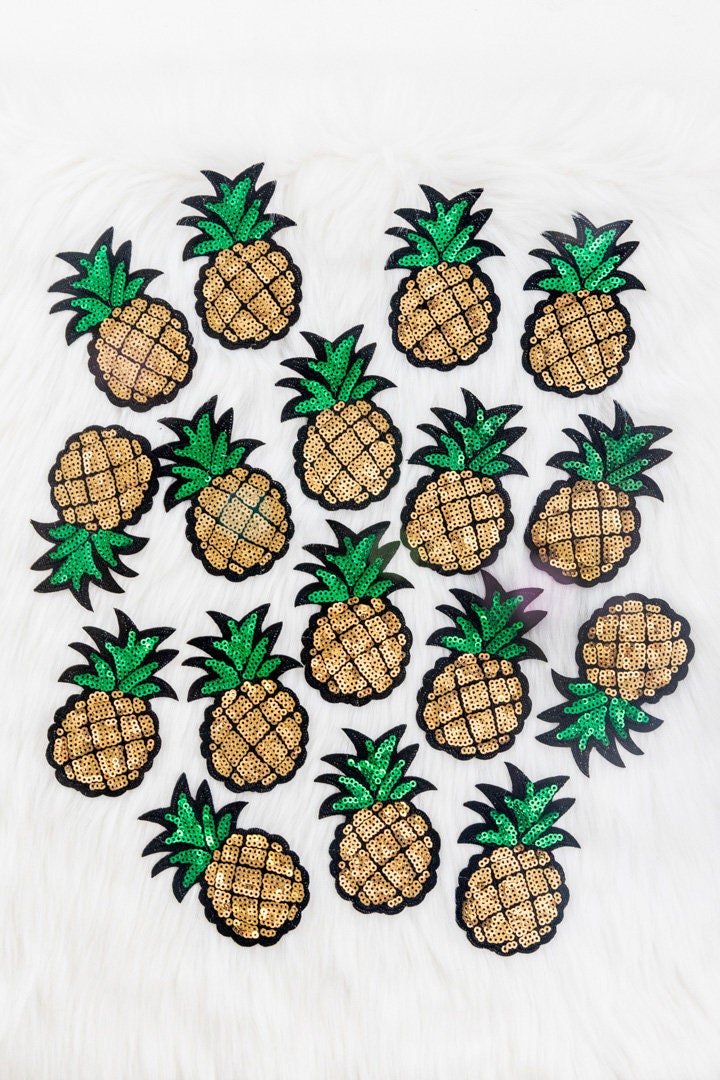 Fruit Ninja Pineapple machine embroidery design fill stitch 