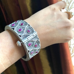 Silver look statement kada/oxidized silver look alike kada/ silver look kada/ german silver kada/silver bangle kada/kada /Jaipur jewelry
