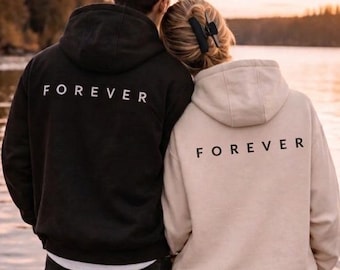 Couples Hoodies Wedding Date Hoodie His and Hers Hoodie Custom Engagement Gift for Couple Newly Engaged Gift Matching Couple Hoodie