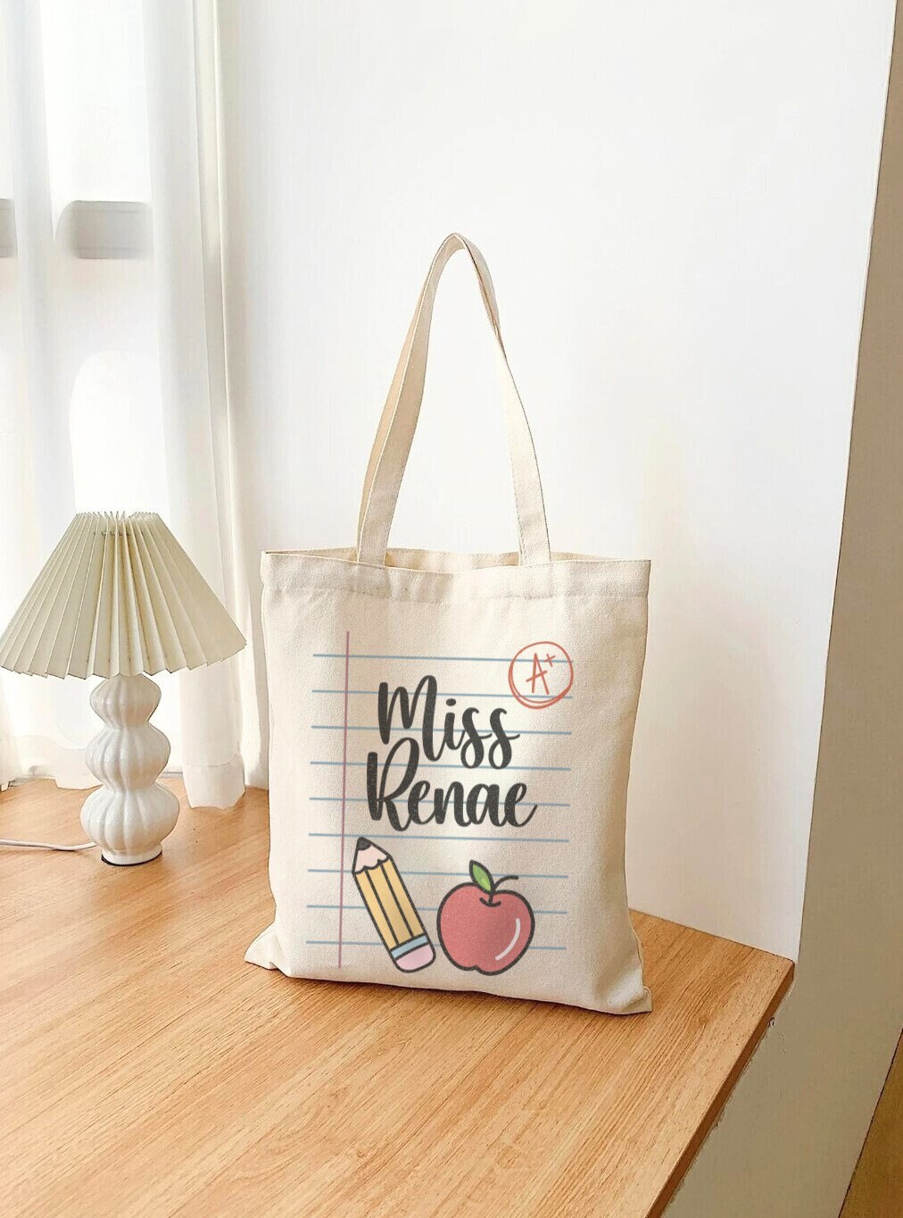Teacher Appreciation Gift Tote Bag Custom Teacher Totebag Personalized ...