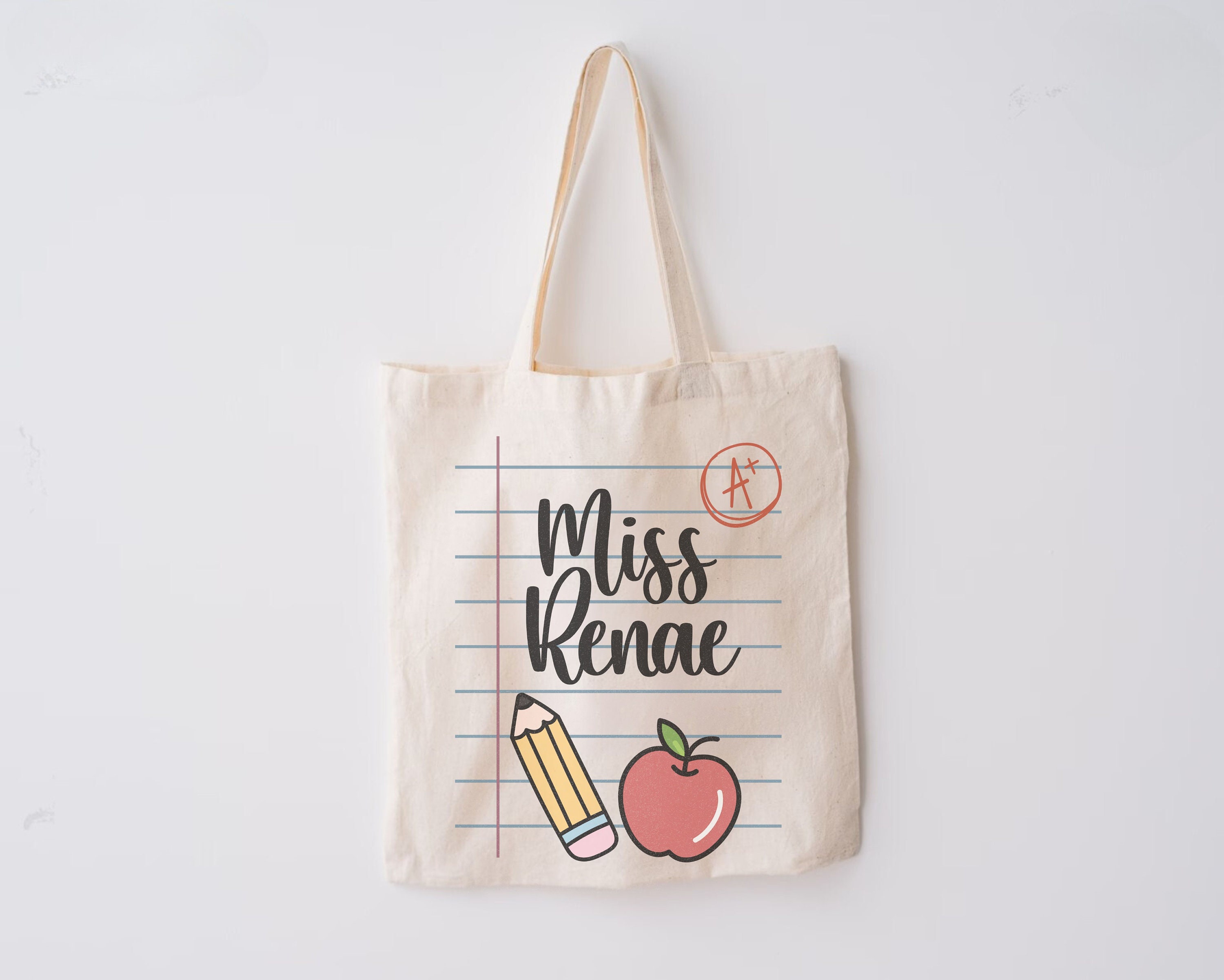 Teacher Appreciation Gift Tote Bag Custom Teacher Totebag Personalized ...