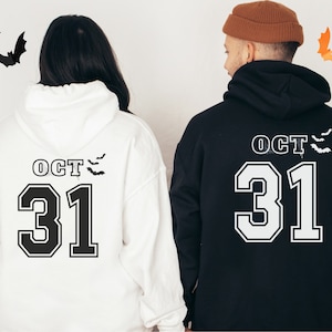 Mr & Mrs Matching Hoodies| Personalized Future Mrs Hoodie| Custom Couple Halloween Hoodie| Fall Bride and Groom| Spooky Bride