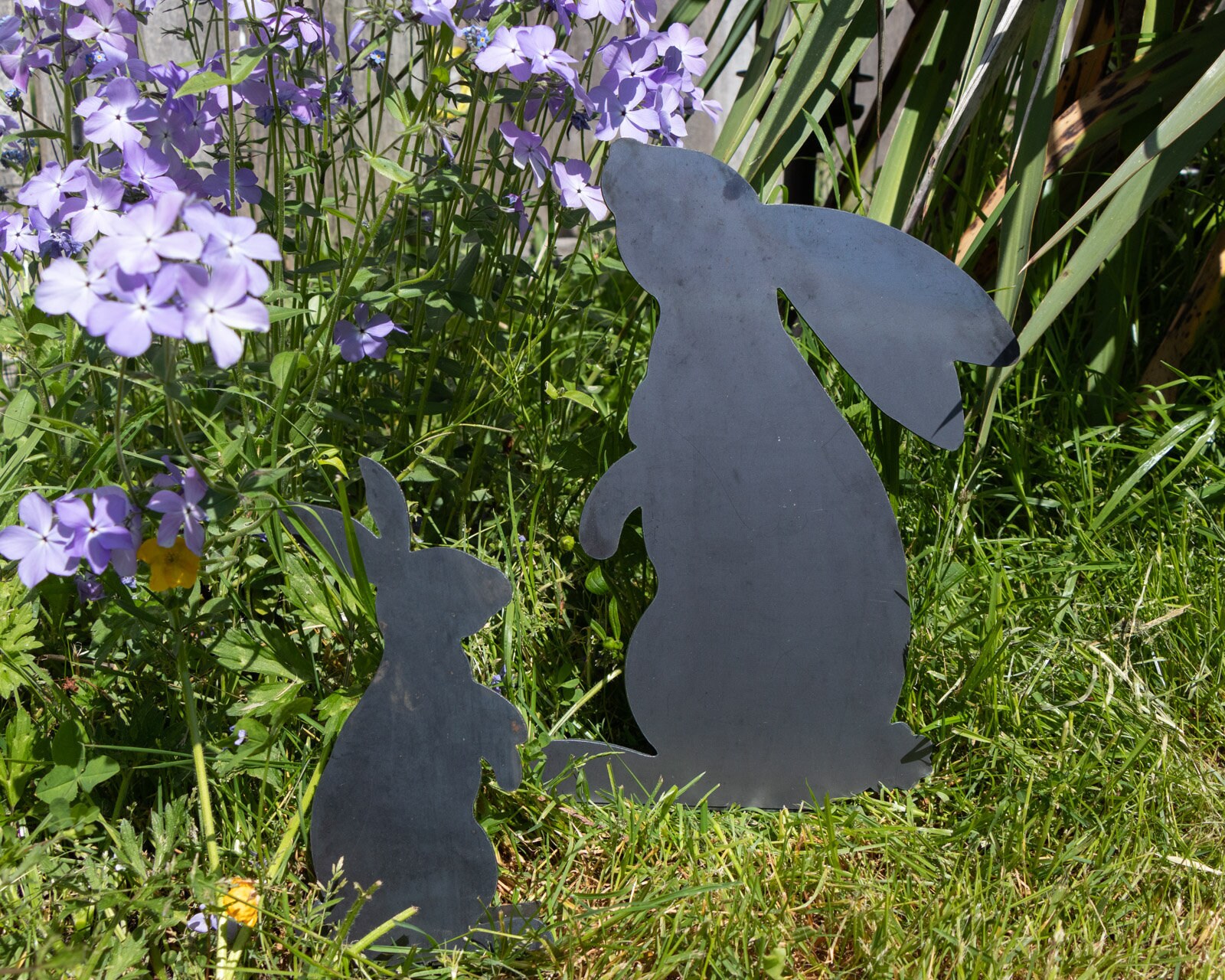 Bunny Rabbit Sniffing Metal Home & Garden Art Plasma Cut Etsy