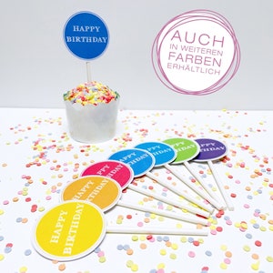 Muffin-Topper Happy Birthday, Cupcake Toppers, Muffin-Topper, Geburtstag, Muffindeko