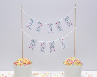 Kuchengirlande Muttertag, personalisiert Tortengirlande Cake Topper Hochzeit