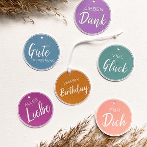 Geschenkanhänger Geburtstag Hochzeit Konfirmation Taufe Kommunion Gastgeschenk Anhänger Geschenk Feier, individualisierbar