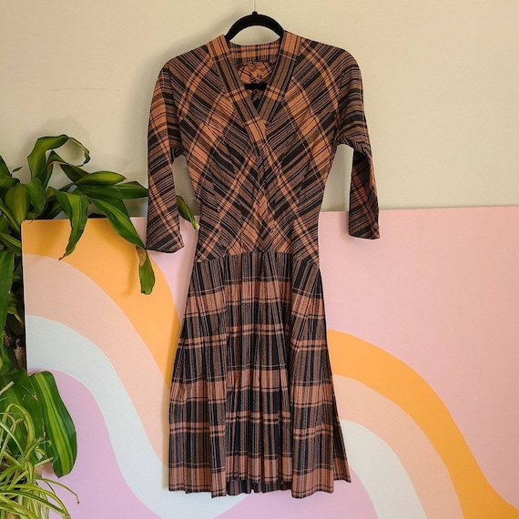 1940s, 1950s plaid Daytime Dress