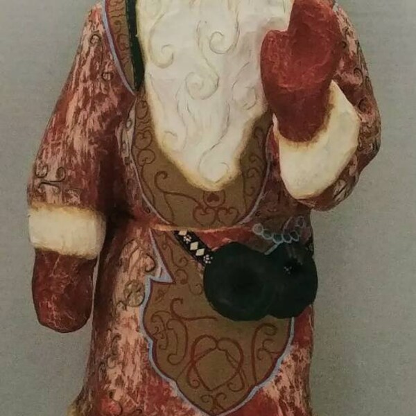 Pere Noel ancien papier mache 23 cm CONTENANT BONBON candy box Santa