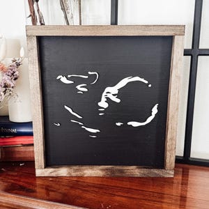 Wooden Sonogram Portrait Art | Ultrasound Keepsake | Miscarriage Keepsake | Personalized Baby Decor | 3D Pregnancy Keepsake | Gender Reveal