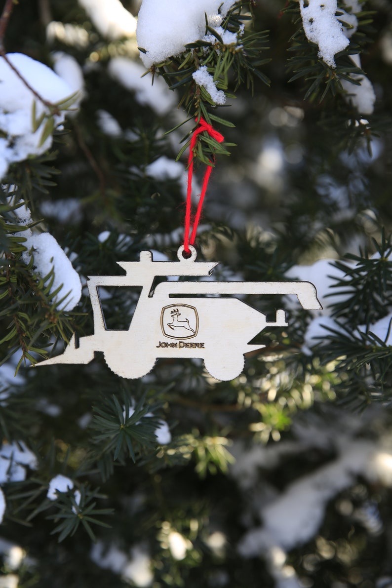John Deere Harvester Ornament Etsy