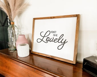 Isn't She Lovely Sign, 3D Wood Nursery Wall Decor, Rustic Farmhouse Baby Girl Room Sign, Baby Shower Gift