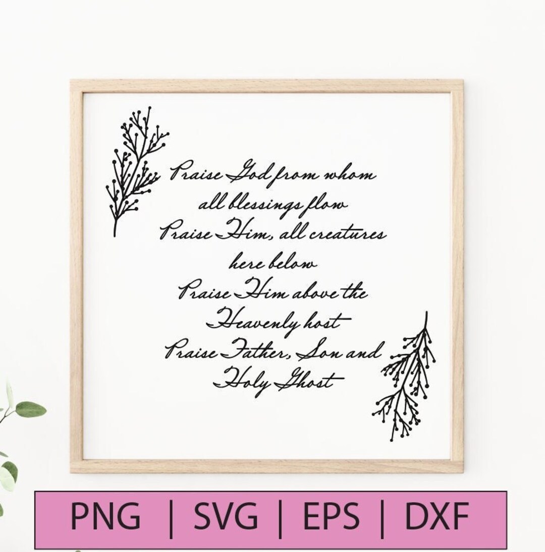 Doxology Printable Download | Christian Quote | Church Printable ...