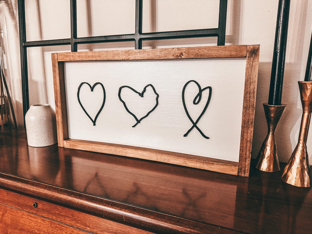 Mother's Day Sign | Handwritten Heart Sign | Personalized for Mom ...