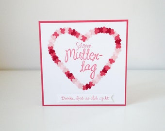 Mother's Day Card - Flower Heart