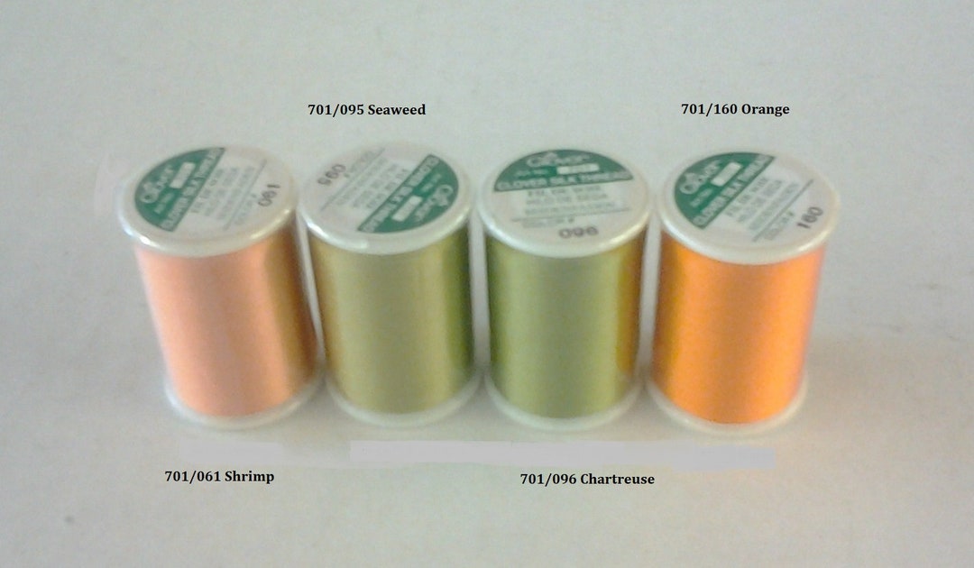 Silk Thread Shades of Orange and Green - Etsy