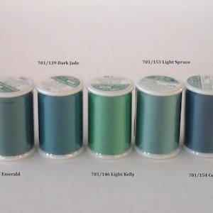 Silk Thread Shades of Green