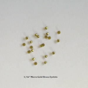 Eyelets 1/8&quot; or 1/16&quot; Brass