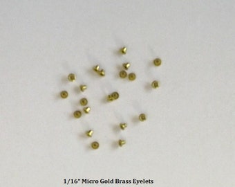 Eyelets 1/8&quot; or 1/16&quot; Brass