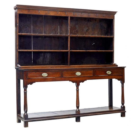 18th Century Oak Dresser And Rack Etsy