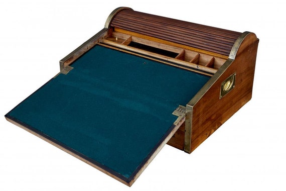 19th Century Chinese Tambour Campaign Writing Lap Desk Etsy
