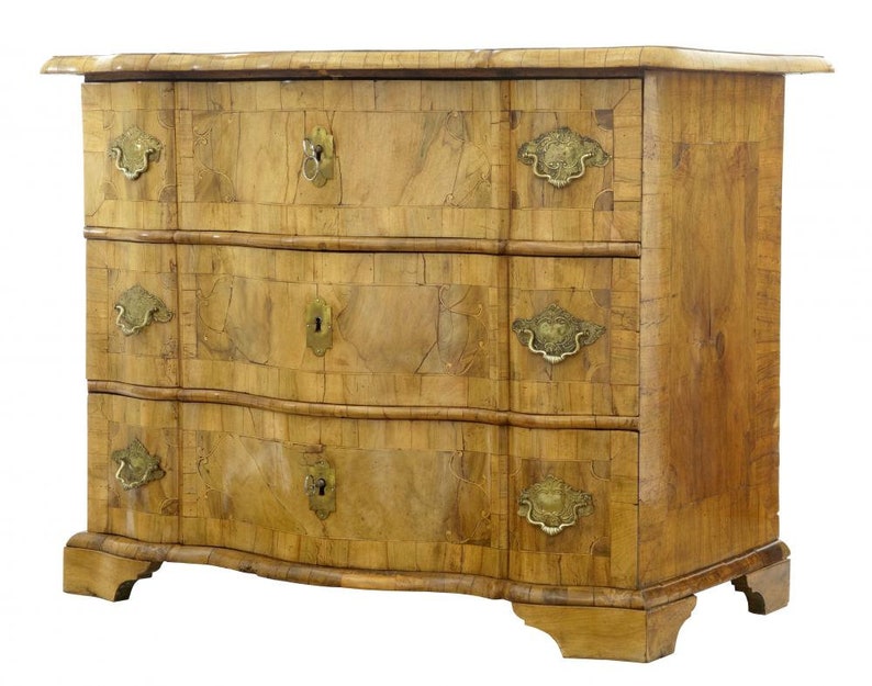 Fine Quality 18th Century Swedish Walnut Chest Of Drawers Etsy