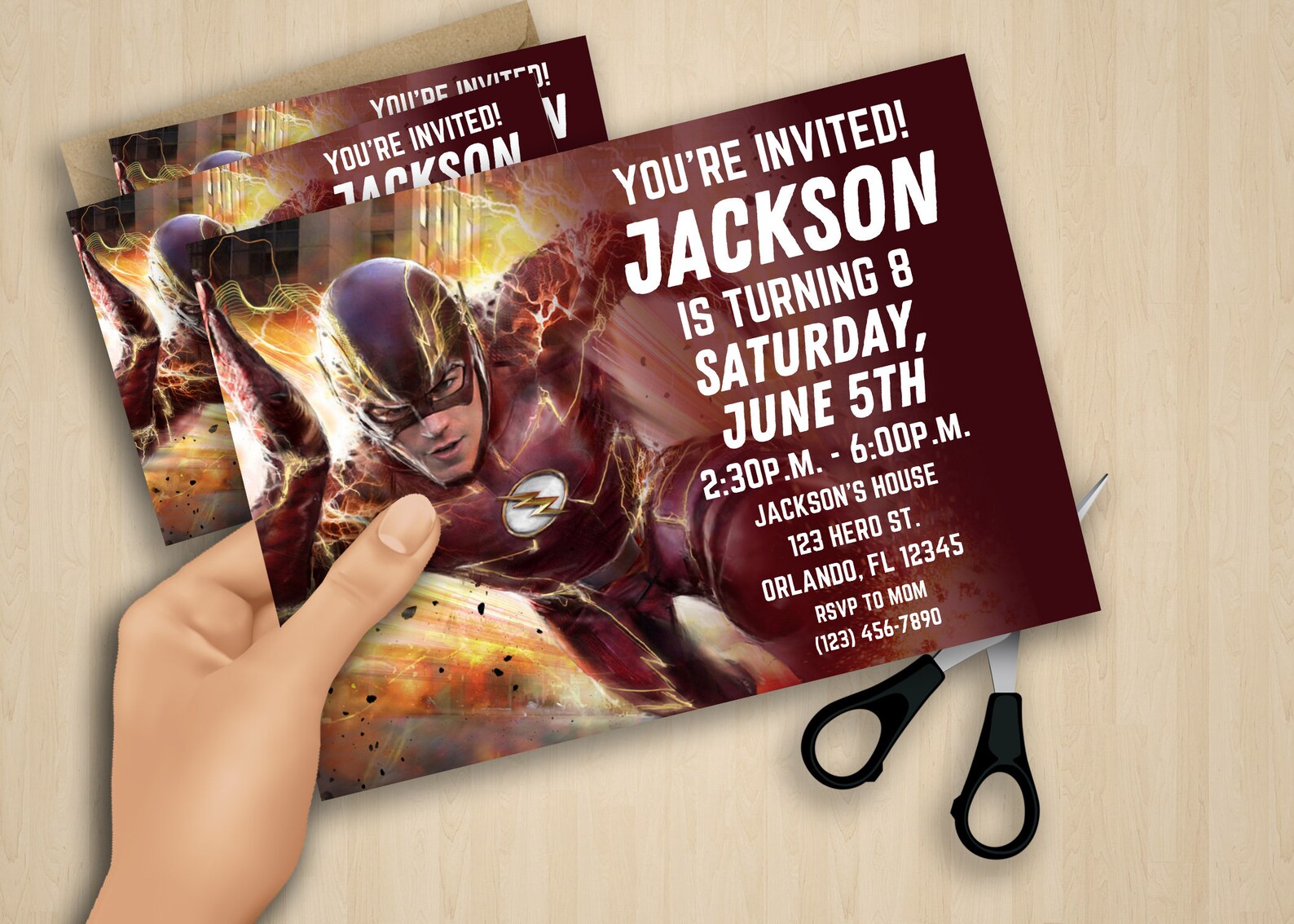 The Flash Birthday Party Invitation Instant Digital Etsy