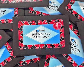 Mis-Indexed Gaff Pack - Juego de naipes de doble cara