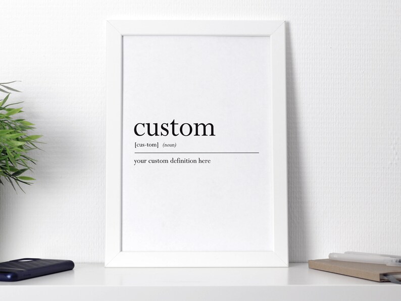 Custom Definition Print | Bedroom Poster | Wall Print | Gift Ideas ...