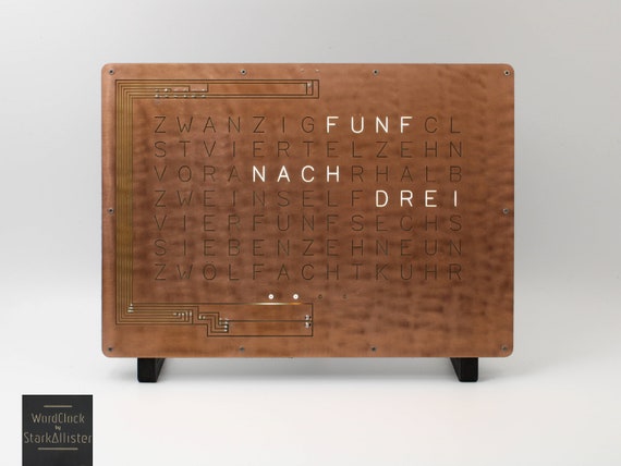 Clock Design Letters German Text Room -