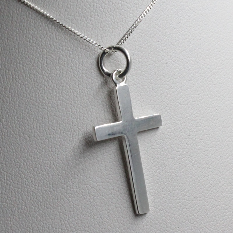 Elegant Copper and Silver Cross Pendant main image 0