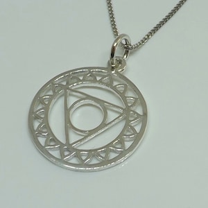 Sterling Silver Throat Chakra Pendentif Yoga Bijoux 18 » Sterling Silver Chain Yoga Pendentif Méditation Healing Chakra Pendentif Cadeau pour elle