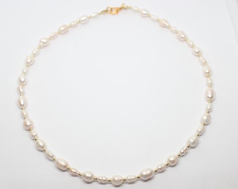 Natural Freshwater Pearls Choker Necklace, Freshwater Pearls Bridal Jewellery, Pearls Necklace, Gift for Her