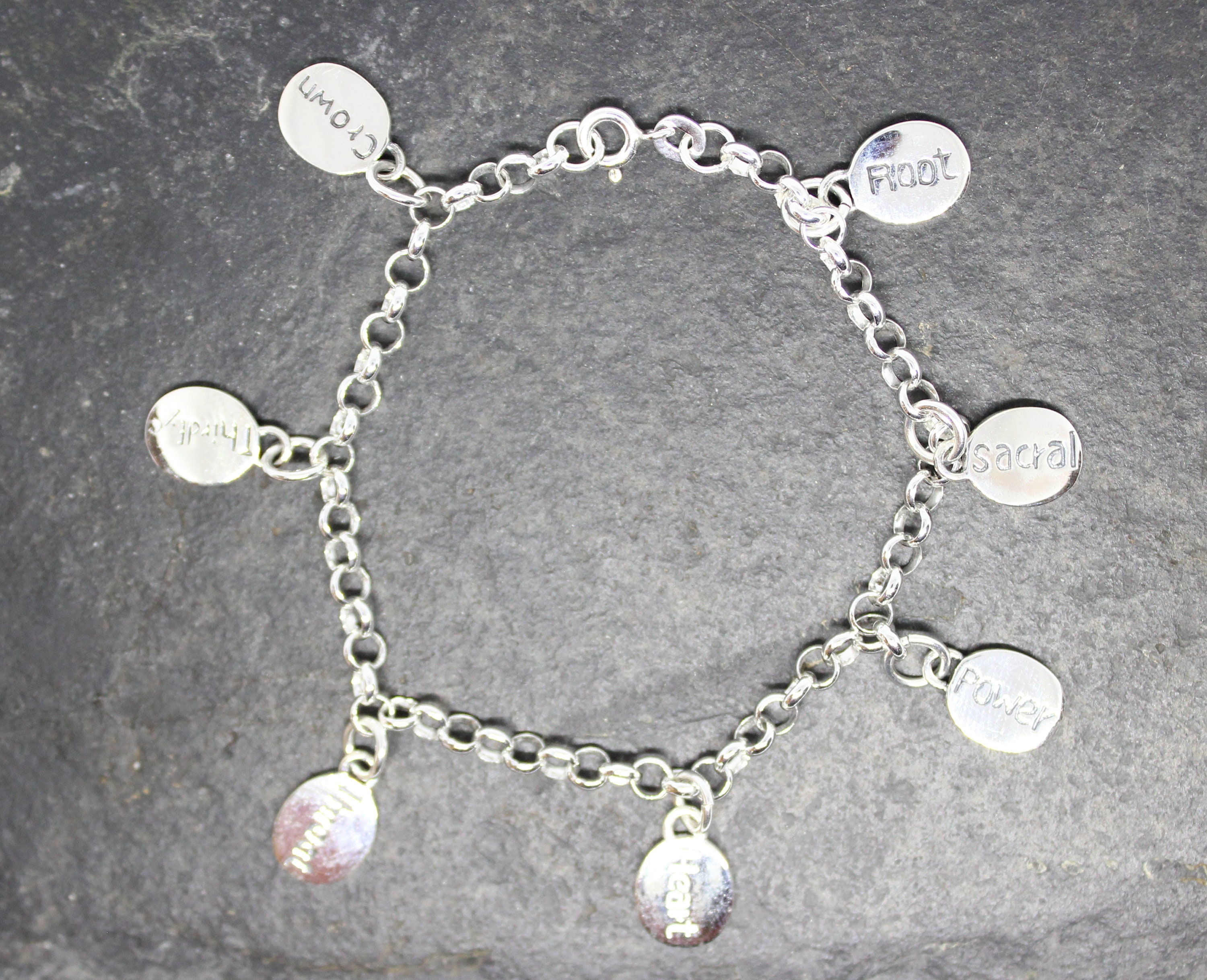 Sterling silver shop chakra charms