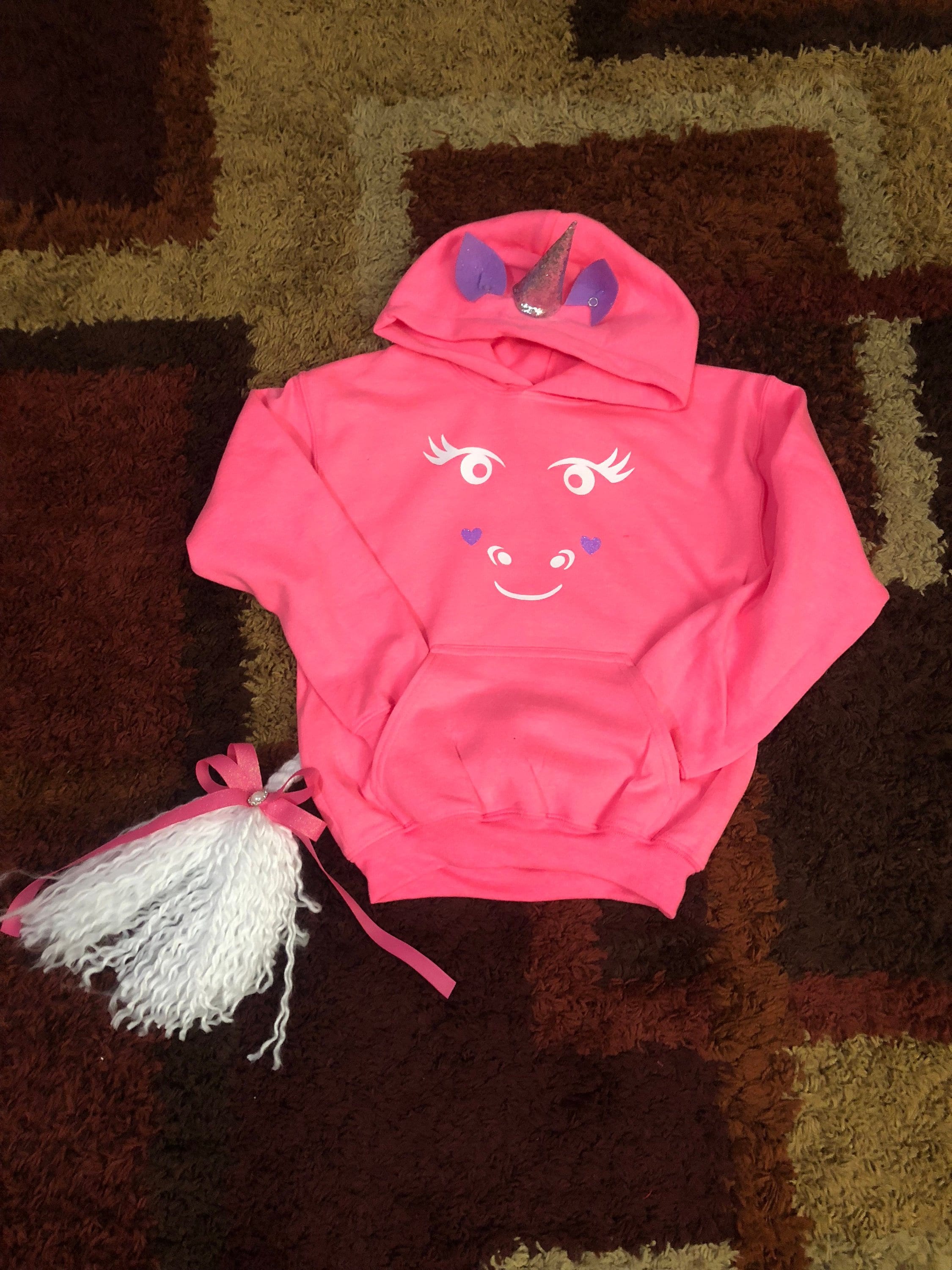 pink snap on hoodie